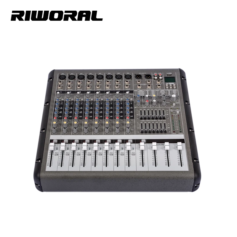 PMR860 8 Channel professional 605W audio mixer effects stage pro power mixer sound system