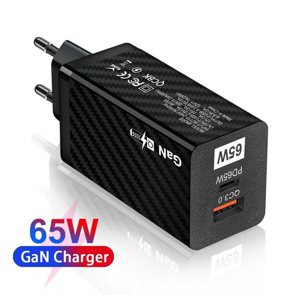65W GaN Charger PD 4.0 QC 3.0 Fast Original Multiple USB Phone Charger QC3.0 Wall USB Type C GaN Charger