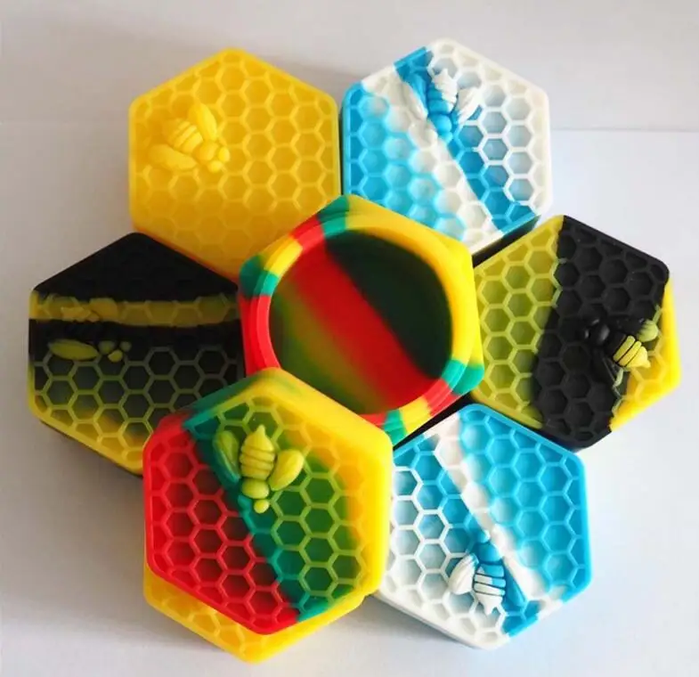 6+1 Large Silicone Container Wax Oil Concentrate Multi Use Storage Jars 34ml