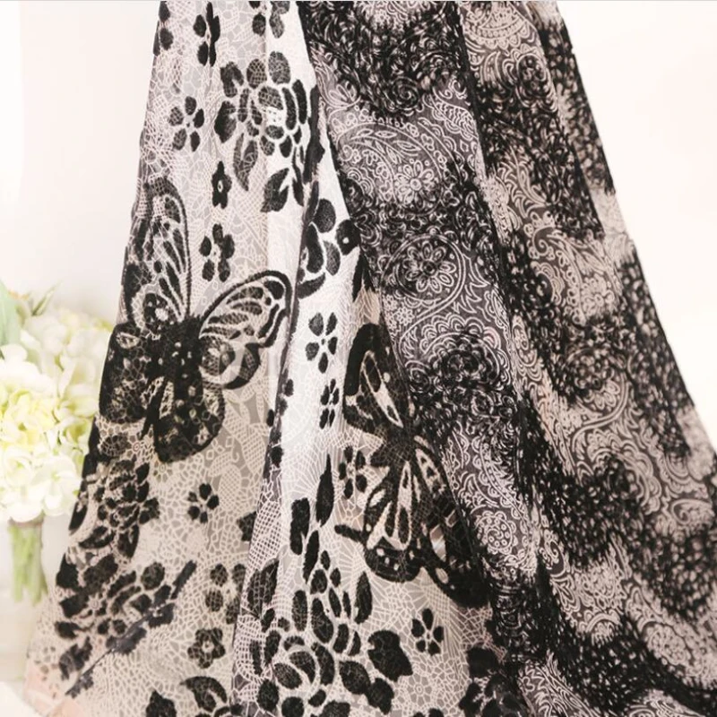 China supplier shiny lurex burn out flower dots fabric for women dress