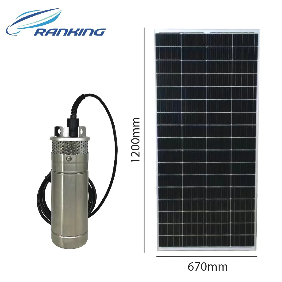 RANKING SP-12-12 High Quality Dc Submersible Solar Pump for Deep Well Water Pump Price  for Agriculture  bomba de agua Solar Kit