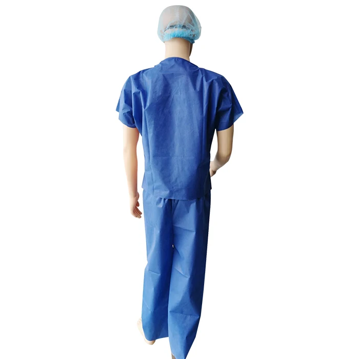 HOT! Disposable medical SMS Patient Pajamas for Men