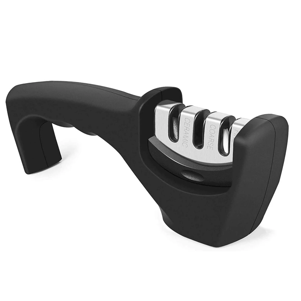 
Professional 3 Stages Kitchen Knife Sharpener Mini Manual with ABS Handle 