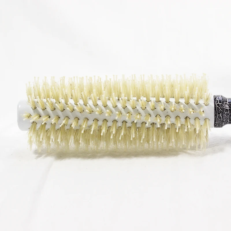 Antistatic Heat Resistant Round Hairdressing Hairbrush Lotus wood round Curling Comb