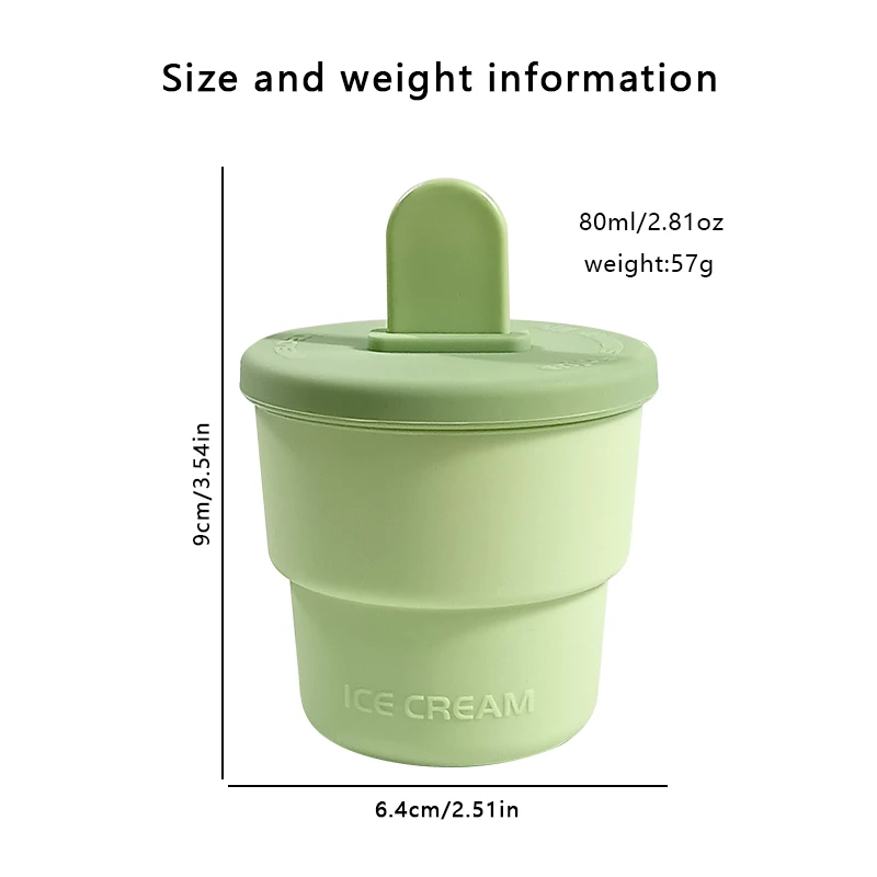 Popsicle Mold DIY Freezer Food Grade BPA Free Silicone Make Release Silicone Ice Cube Trays Freezer Popsicle Teething Fruit