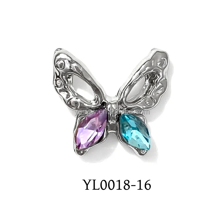 11X10mm Nail Art Decoration for tips DIY Illusion candy Color Manicure Stones Ice Aurora nail charms kawaii