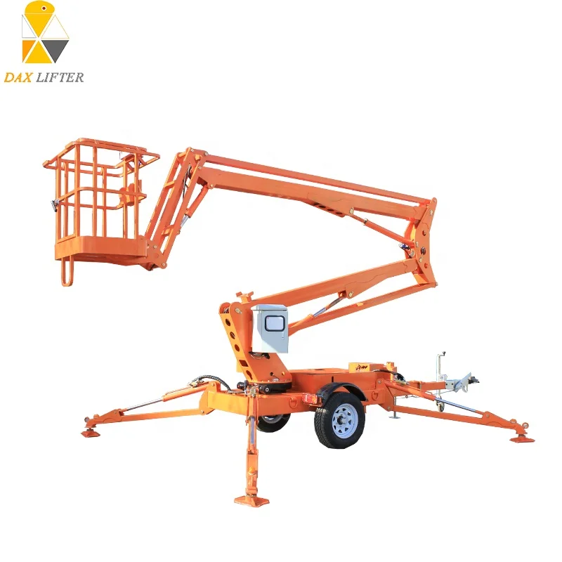 Hot Sale Indoor Outdoor 10m-20m Height Safe Durable Diesel Telescopic Boom Lift