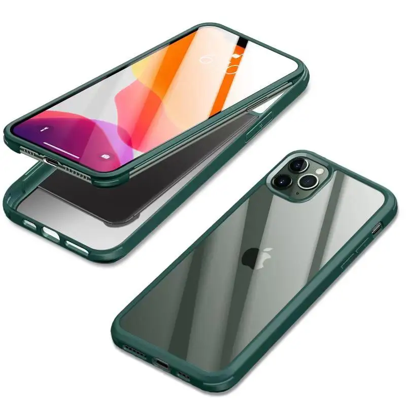 
 Чехол для телефона из закаленного стекла, чехлы для Iphone 11/11pro/11 Pro Max, передняя и задняя полная защита корпуса мобильного телефона  
