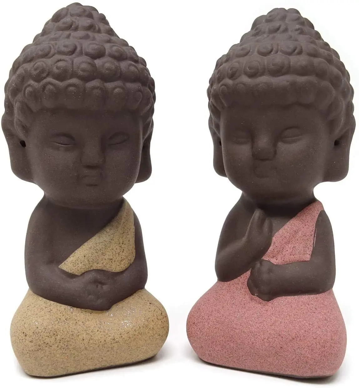 
Cute Small Ceramic Buddha Statues for Outdoor Home Decoration Monk Figurines Sculptures Tea Pet 
