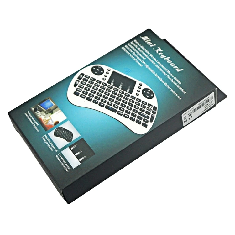 Лидер продаж мини-клавиатура с Цветной подсветкой Мини i8 Air Mouse 92 клавиши QWERTY 2 4G беспроводная клавиатура и