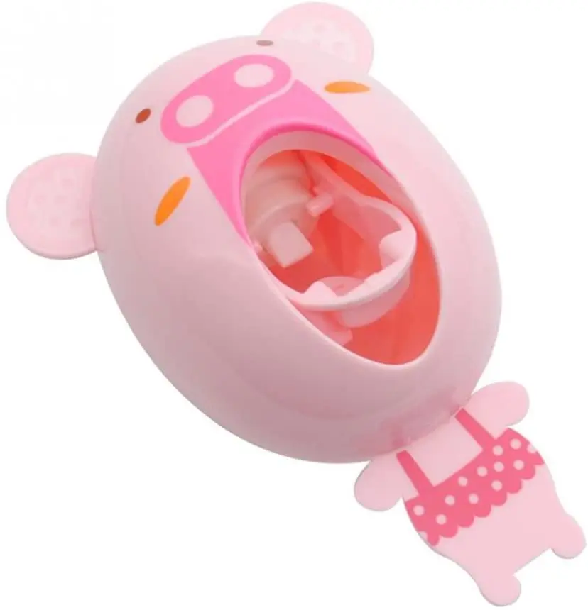 Dropshipping Bathroom Wall Mounted Automatic  Children Kids Family Cartoon Animal  Dispenser Toothpaste Squeezer