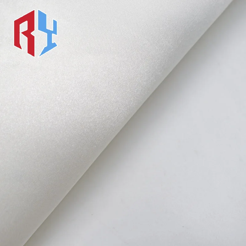 High quality high density pure white simulation silk satin fabric for  wedding dress gift box lining party decoration