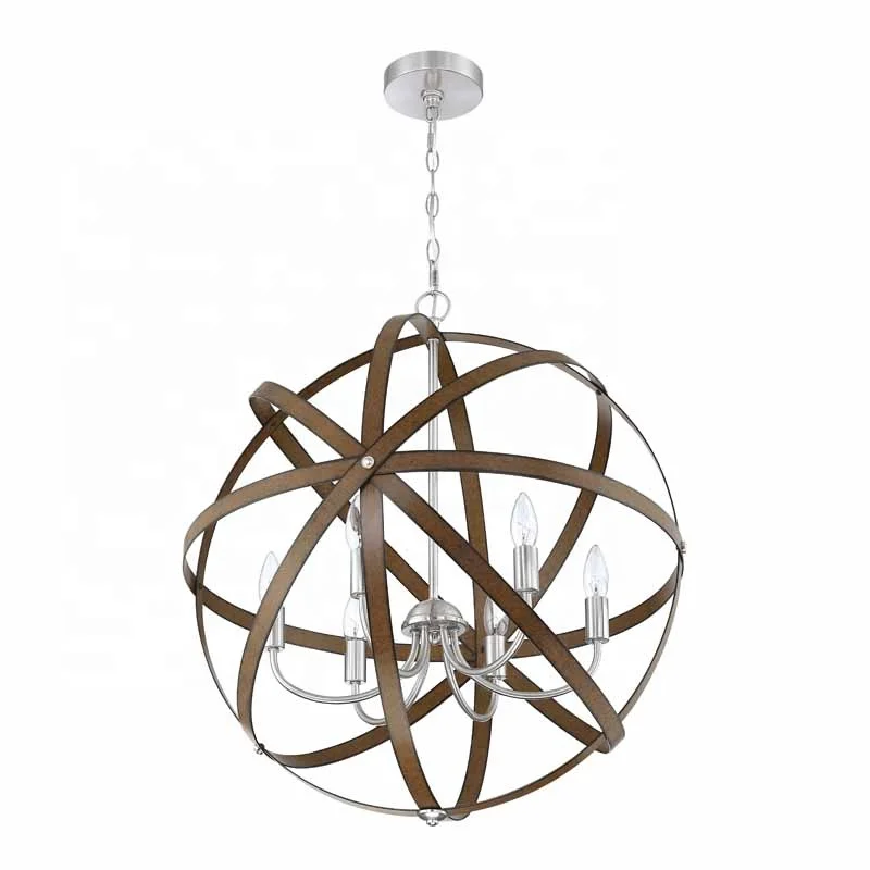 Pendant lights Simple circular Farmhouse Style hanging modern chandelier indoor room ceiling lighting