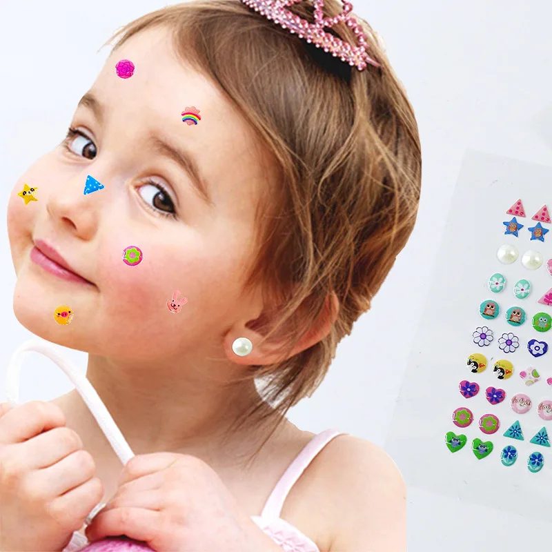 Fashion Epoxy sticker earring decoration for girls  DIY gem  nail sticker customize nail sticker