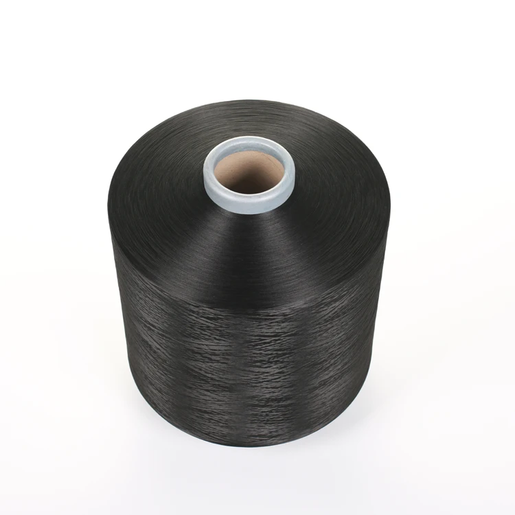 black filament 100% ECO 300D denier DTY Recycled polyester yarn recycled for weaving ribbon