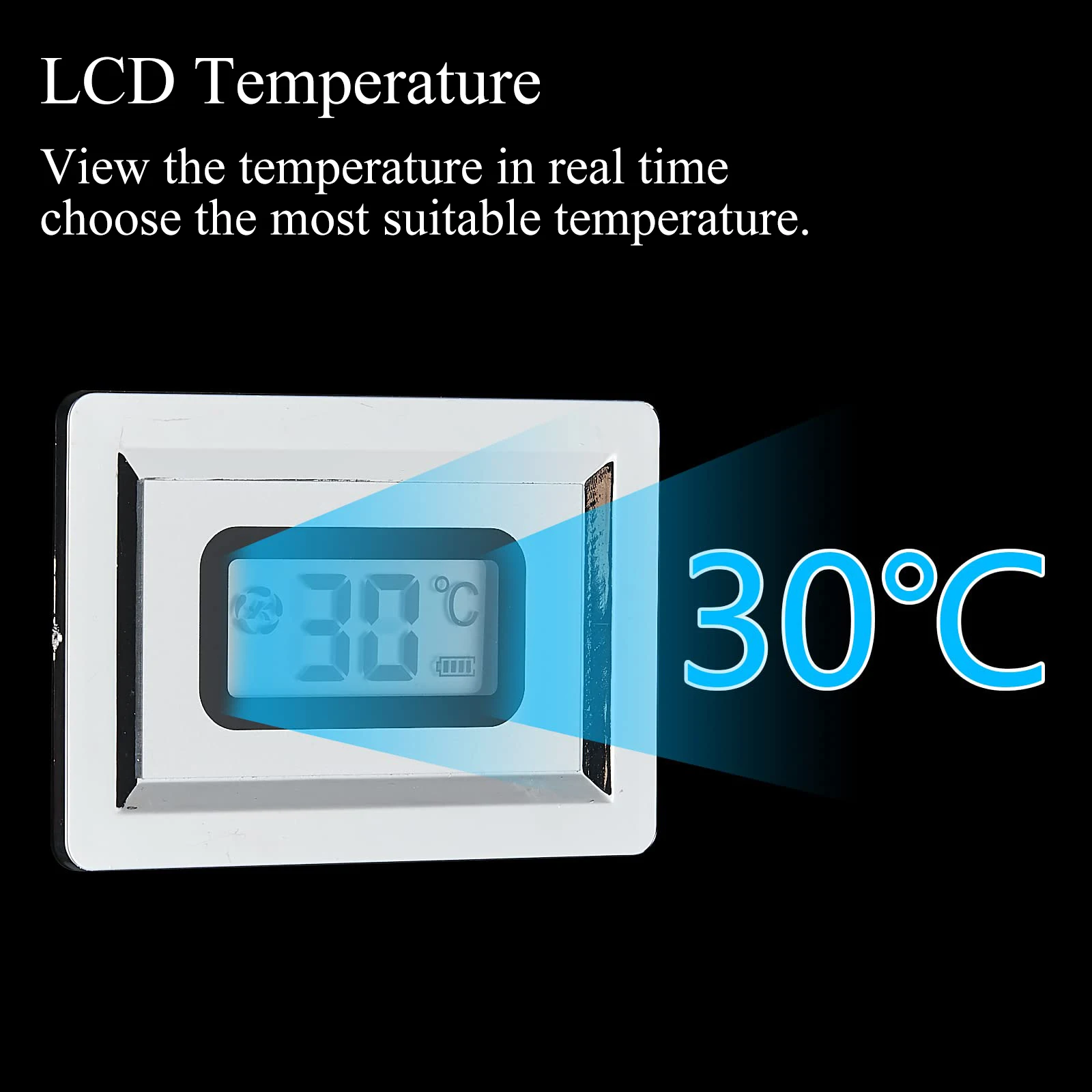 Wall Mount Bathroom Rain Head Shower Column Panel Faucet Tap Thermostatic Digital Display Mixer Shower Set