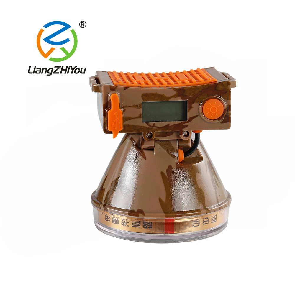 Пластиковый водонепроницаемый большой светодиодный налобный фонарь со светодиодным дисплеем