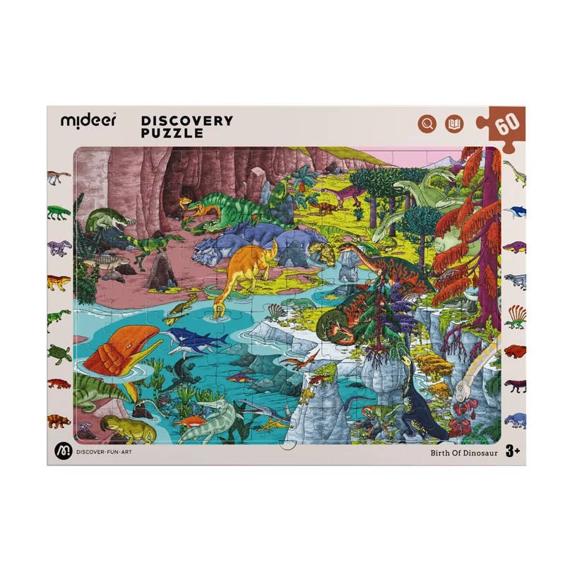 MIDEER MD3242 Discovery Puzzle Big City  Small City- Birth Of Dinosaur Puzzle & Games