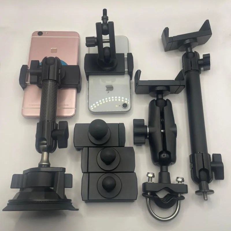 Strong Spring Aluminum Universal Phone Mount Holder with 20mm Ball for Heavy Duty Off-Road Mounting Arms