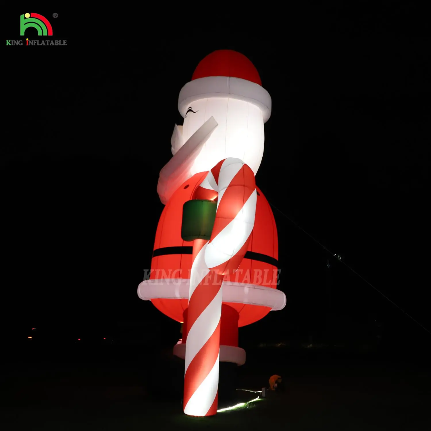 Glowing Inflatable Santa Claus Ornament 33ft Cartoon Giant with LED Lights for Christmas Garden Party Decor