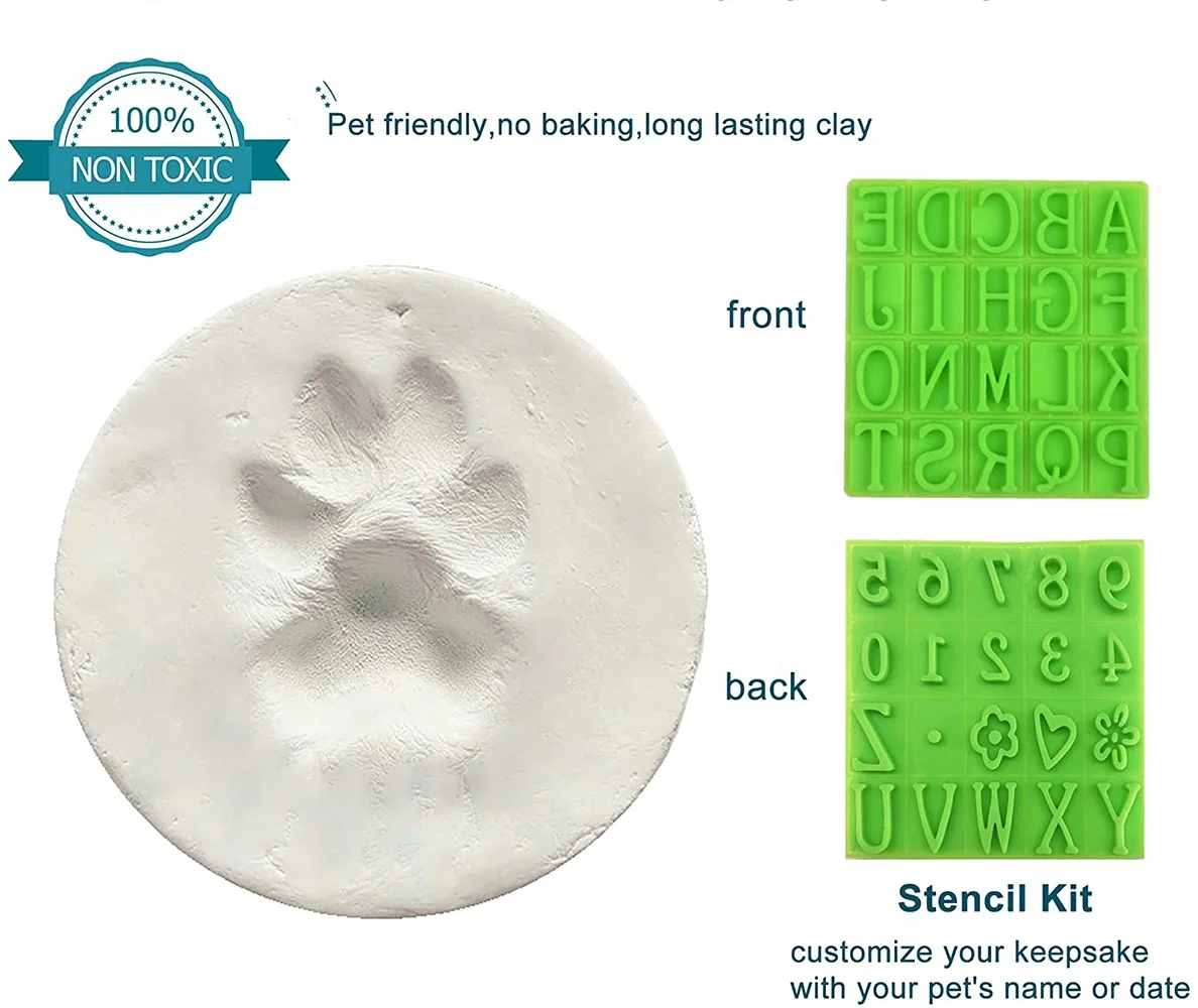 Custom 8x10 walnut wood Loss Pet Keepsake and Gifts Pet Lover Dog Cat Pet Memorial Shadow Box with Clay Paw Print Impression Kit