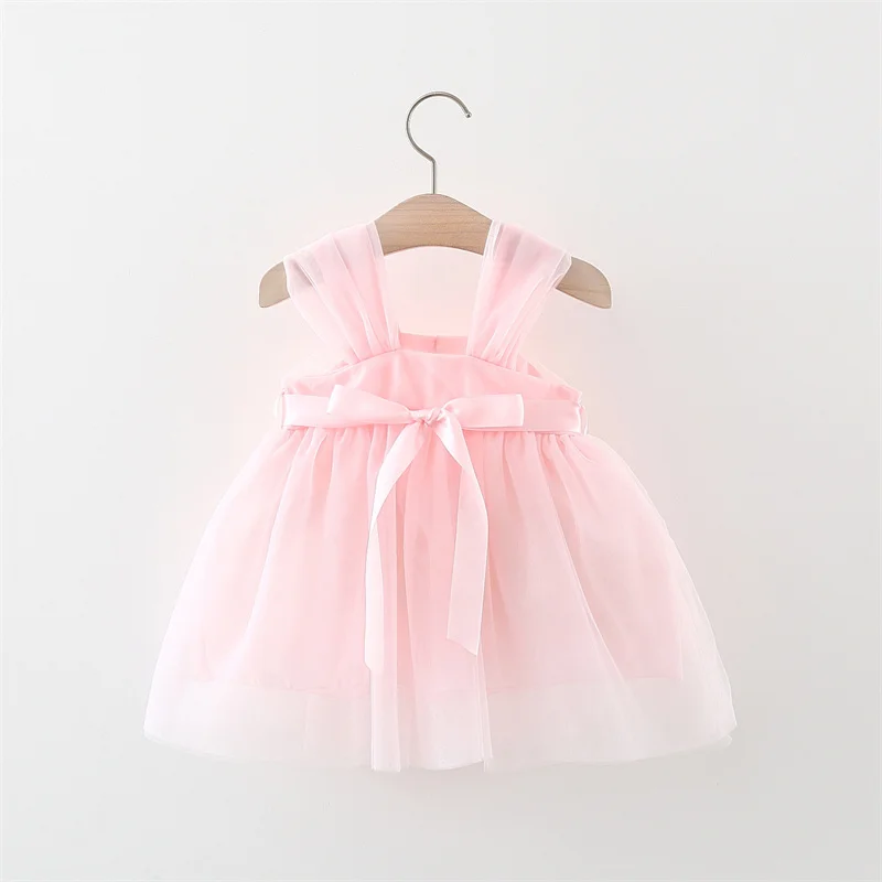 Baby Girl Flower Tulle Dress for Wedding Birthday Party Princess Sleeveless Baby Girl Dresses
