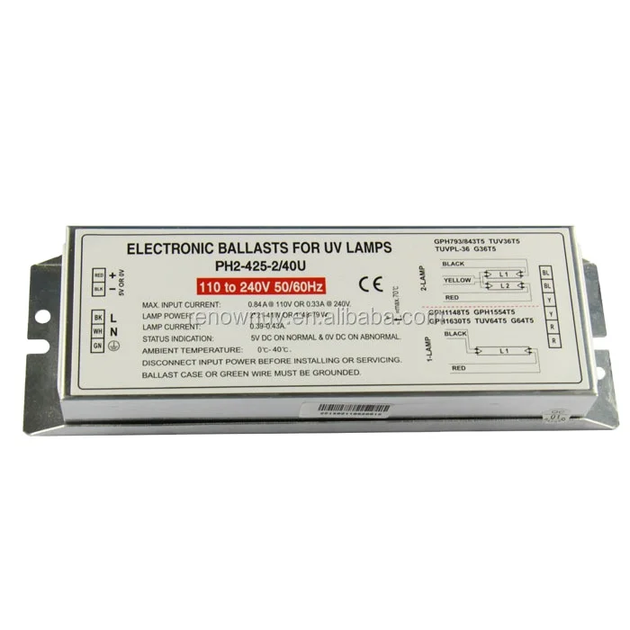 UVC lamp ballast for 2x75w 2x55w Dual UVC lamps lighting wholesale price