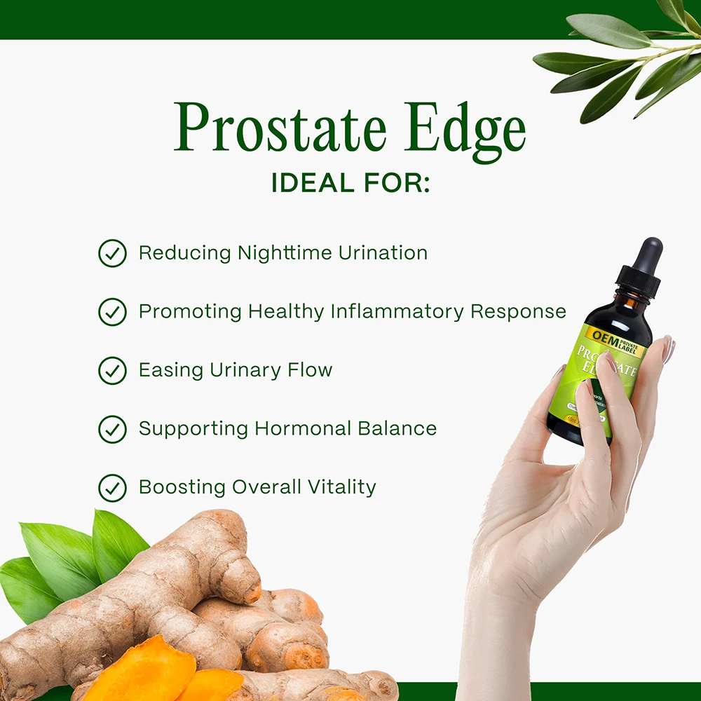 OEM Pure Prostate Drops Organic Saw Palmetto & Herbal Extract Prostate Supplements for Men Support Prostate Health