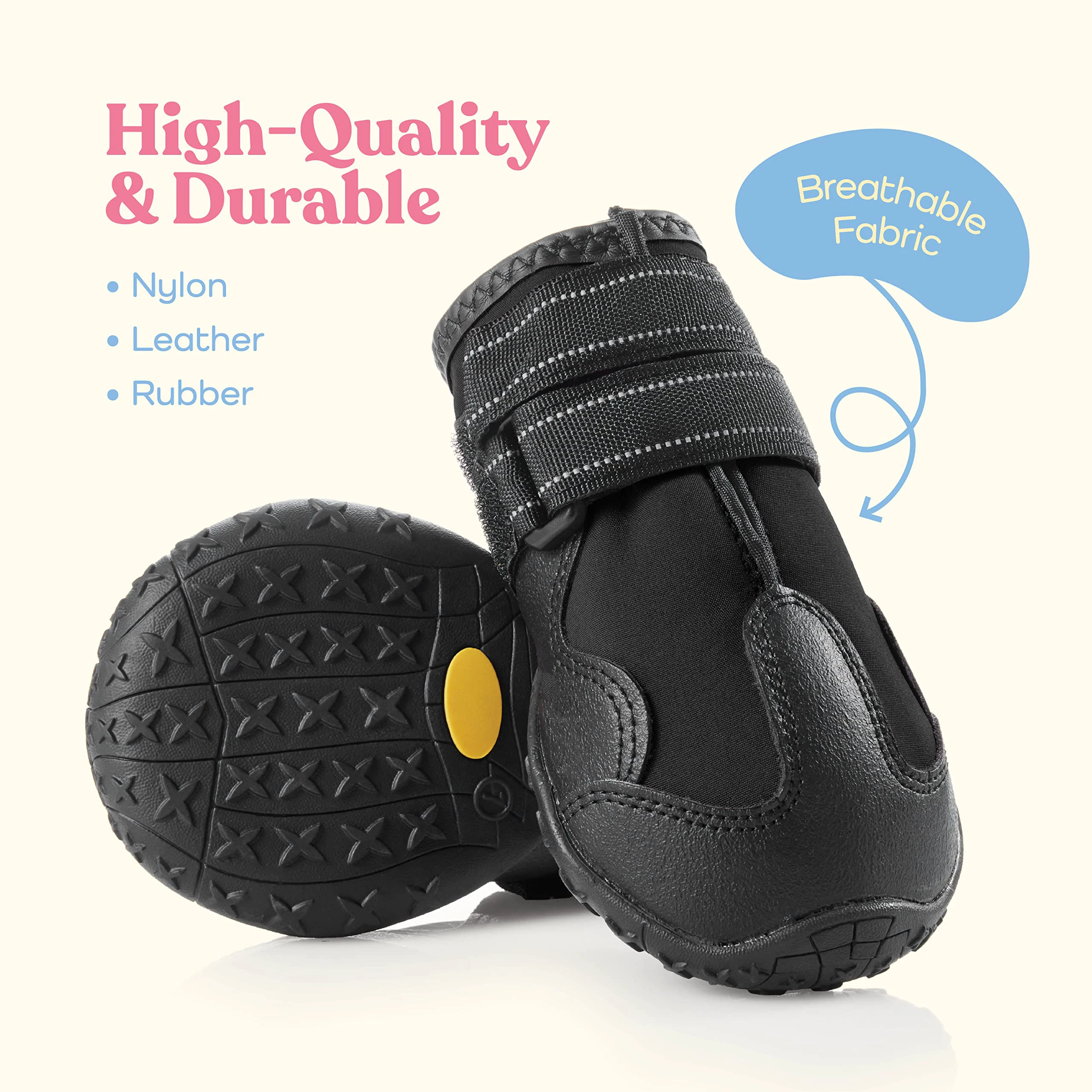 Waterproof Dog Shoes Stylish Designed Shoes for Dog Boots with Non-Slip Rubber Bottom Protects Paw