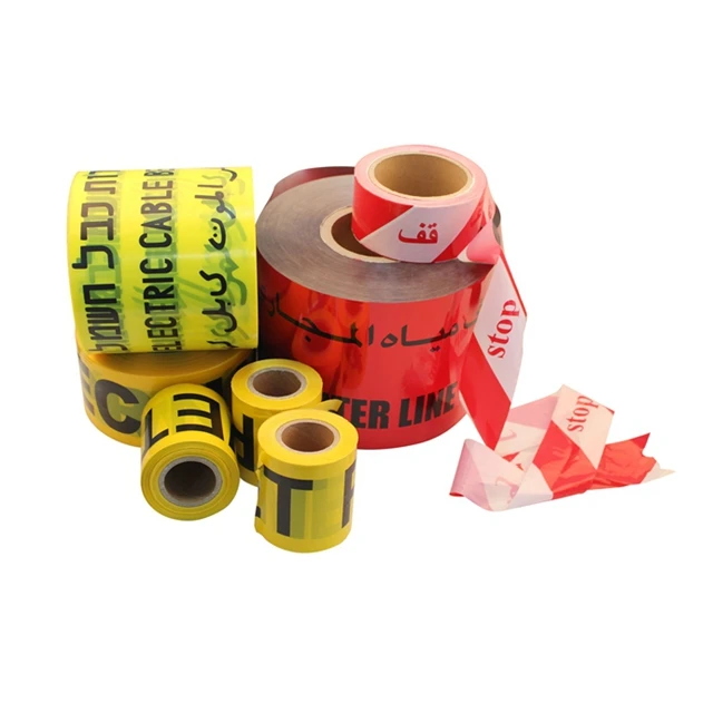 Non-detectable PE Underground Caution Marking Warning Buried tape for Cable Wire Marker Trace  Protection