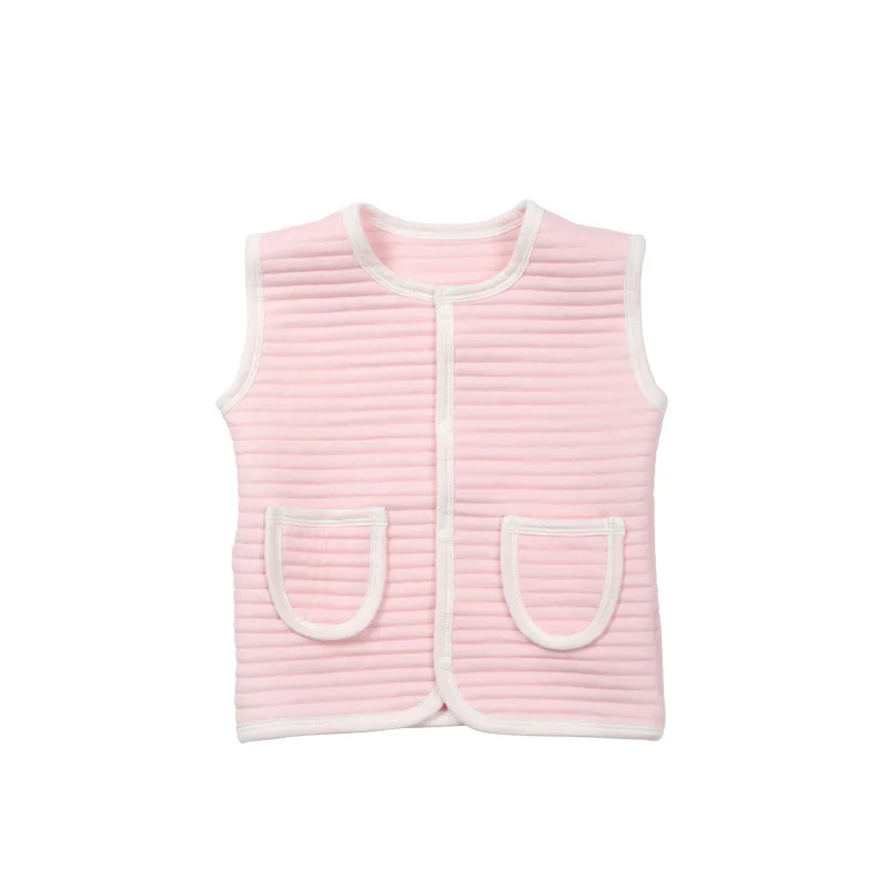 
Spring and Summer Unisex Baby Sleeveless Vest All-match Baby 0-2 years old Cardigan Cotton Knitted Vest 