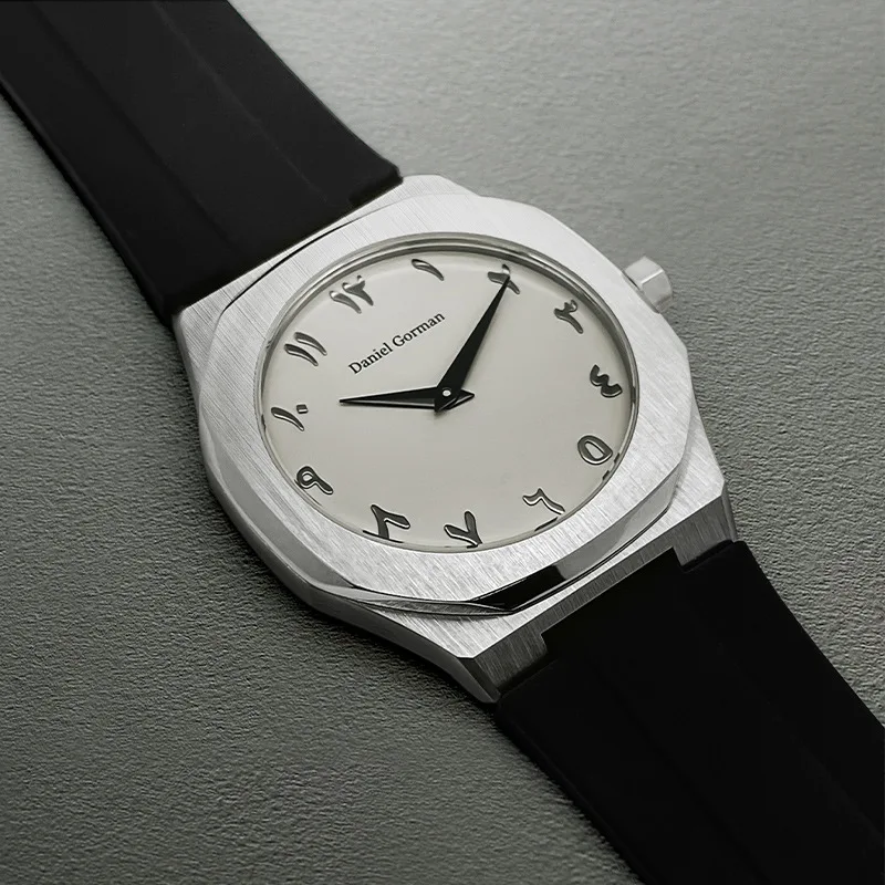 2024 DANIEL GORMAN Luxury Watch Mens Fashion Watches Eastern Arabic Numeral Dial Quartz Wristwatches Japan 2025 Movement Clock