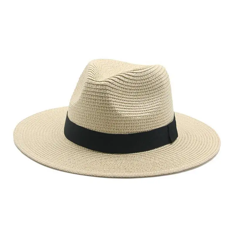 Custom Sunscreen Travel Seaside Vacation Western Straw Hat Straw Hat Women Men Straw Fadora Hats