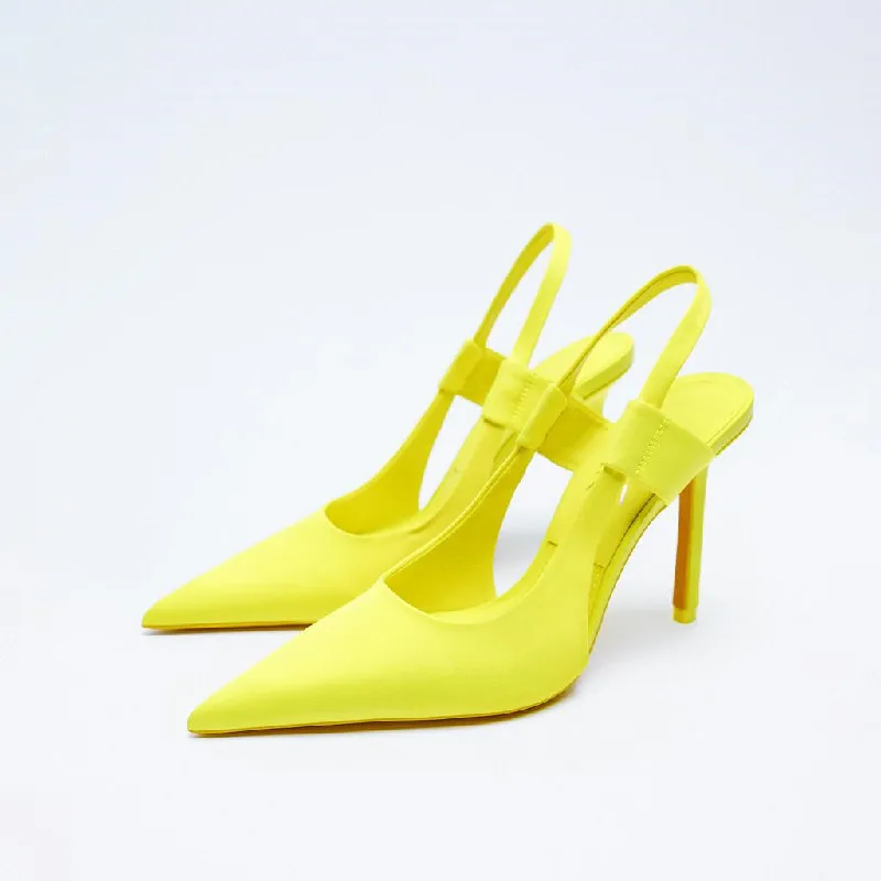 2022 Factory new trendy Microfiber pumps high heels shoes for women