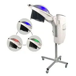 7 color LED lights nano micro mist hair steamer stand professional hair steamer machine salon equipment