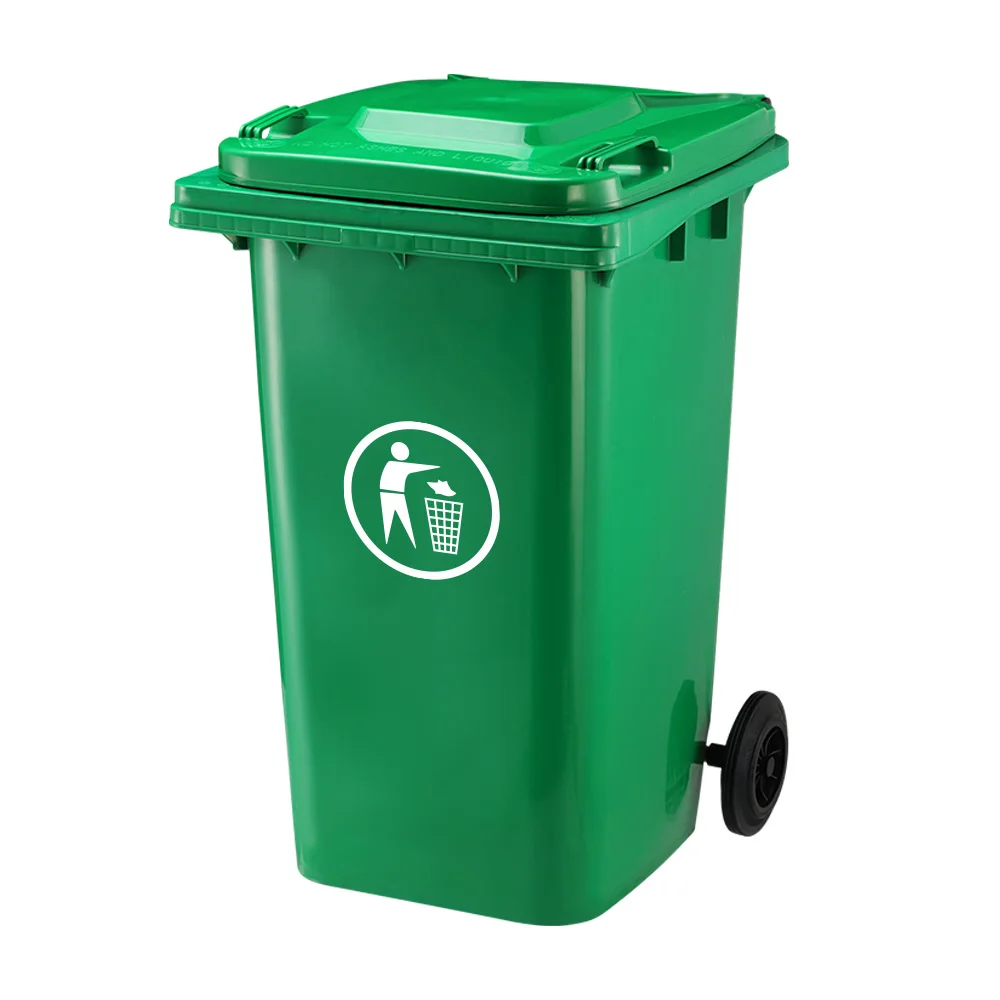 240L уличный мусорный контейнер для мусора Hdpe полиэтиленовый прямоугольный отходов