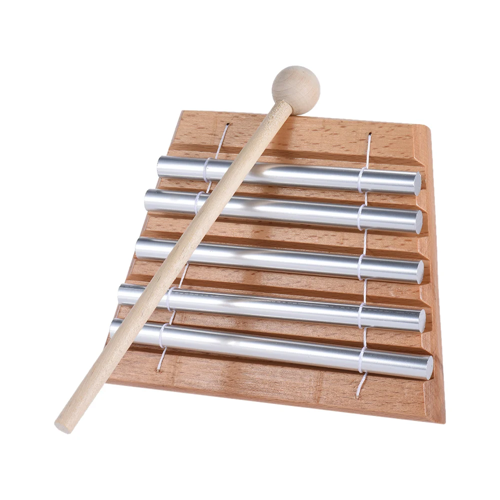 Meditation Chime with 5 Tone Wooden Hand-held Chimes for Classroom Management
