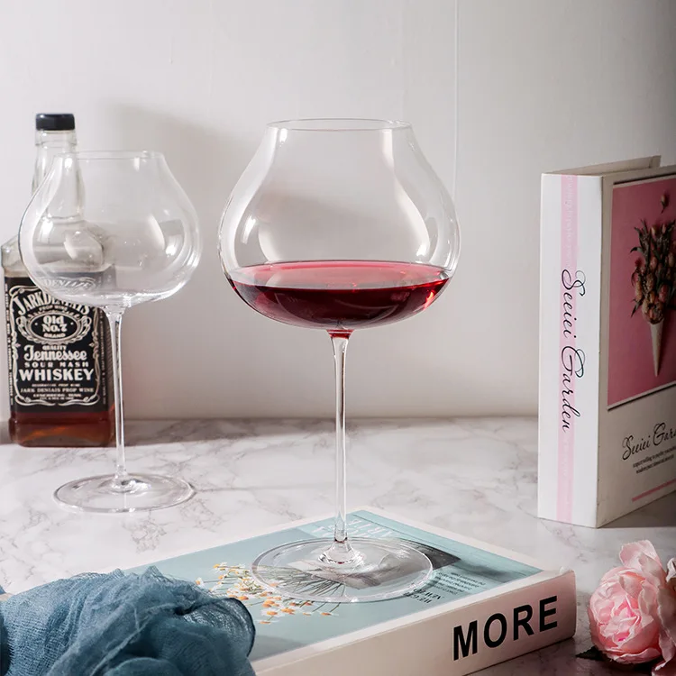 Fragrance-smelling Tasting Modern Transparent Lead Free Customized Mouth Blown Elegant Thin Stem Crystal Balloon Gin Wine Glass