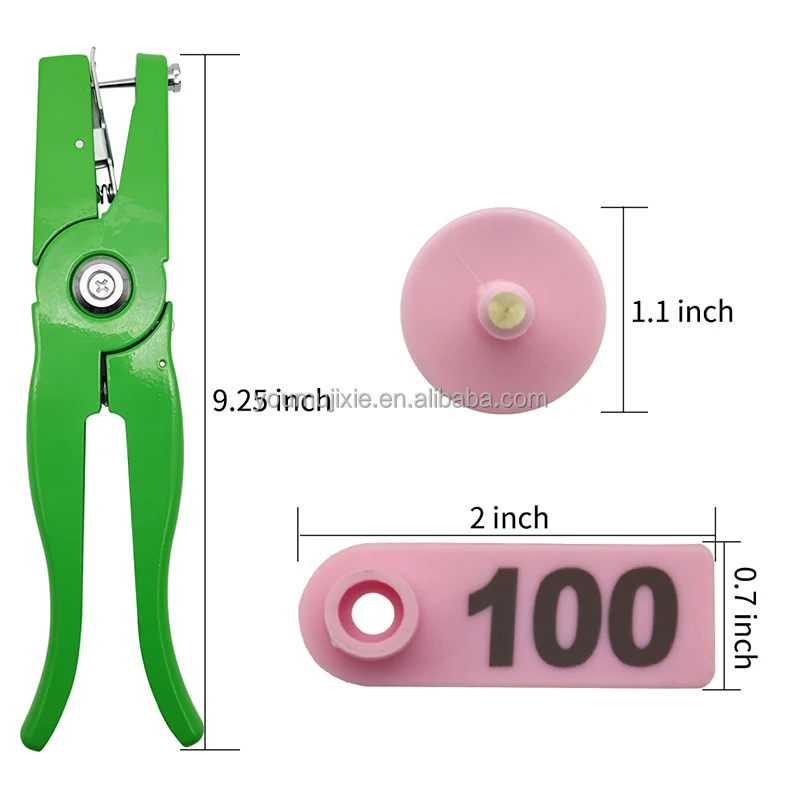 TPU Farm Animals Ear Tags For Sheep Laser Numbers Pink Sheep Ear Tag