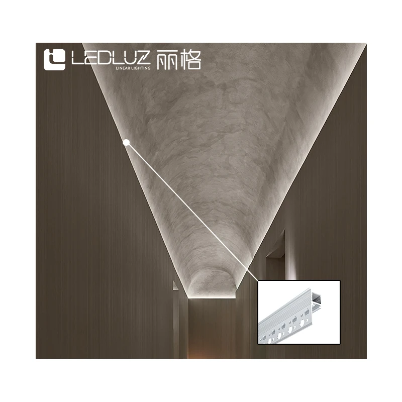 12.5mm Drywall LED Strip Lighting led aluminum profiles Plaster Gypsum Recessed Lighting Channels Wall Ceiling Lighting