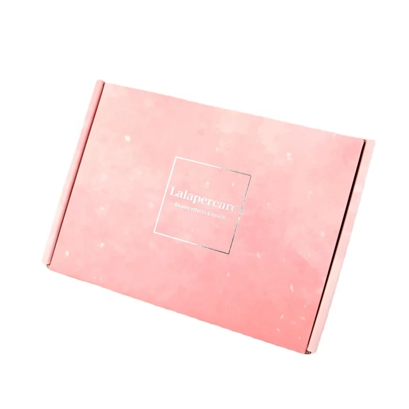 custom logo corrugated paper box for clothes shoes facial mask skin care products