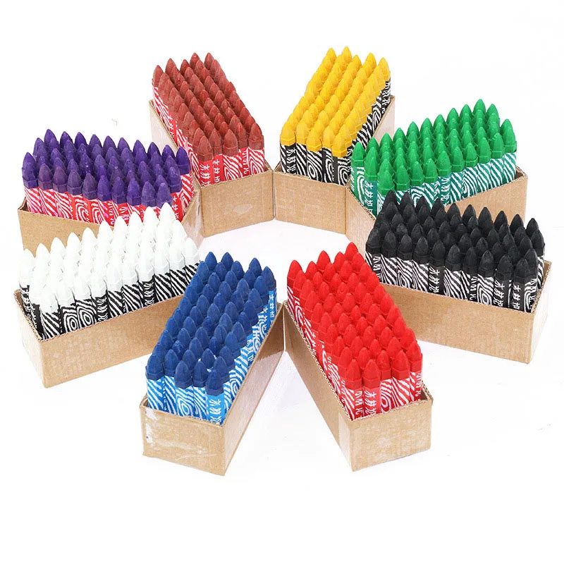 Lumber Marking Crayons Custom Yellow Red Black White Industrial Wax Marker Hexagon