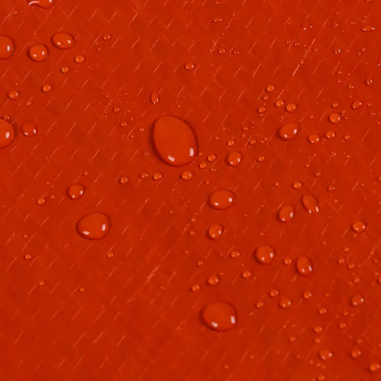 Высокопрочный водонепроницаемый брезент оранжевого цвета с покрытием HDPE для покрытия