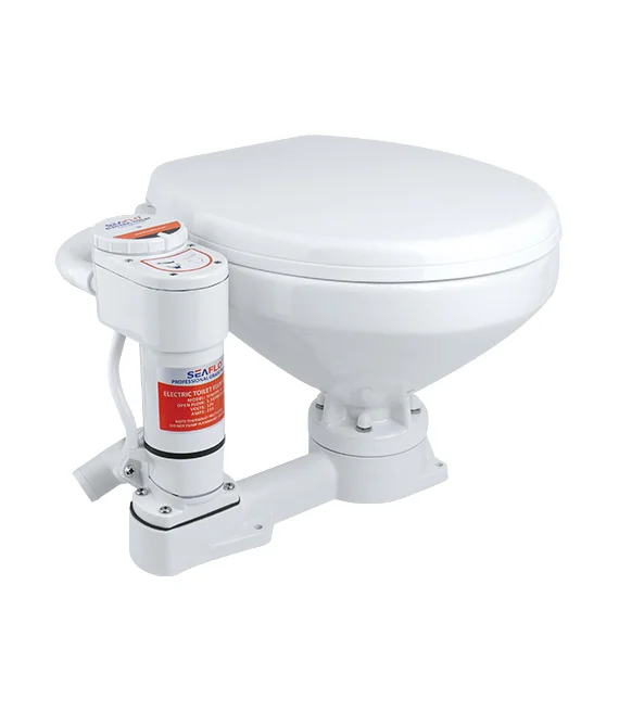 SEA FLO 12v 24v Electric Smart toilet Conversion Marine Toilet with electric flush pump and ceramic bowl