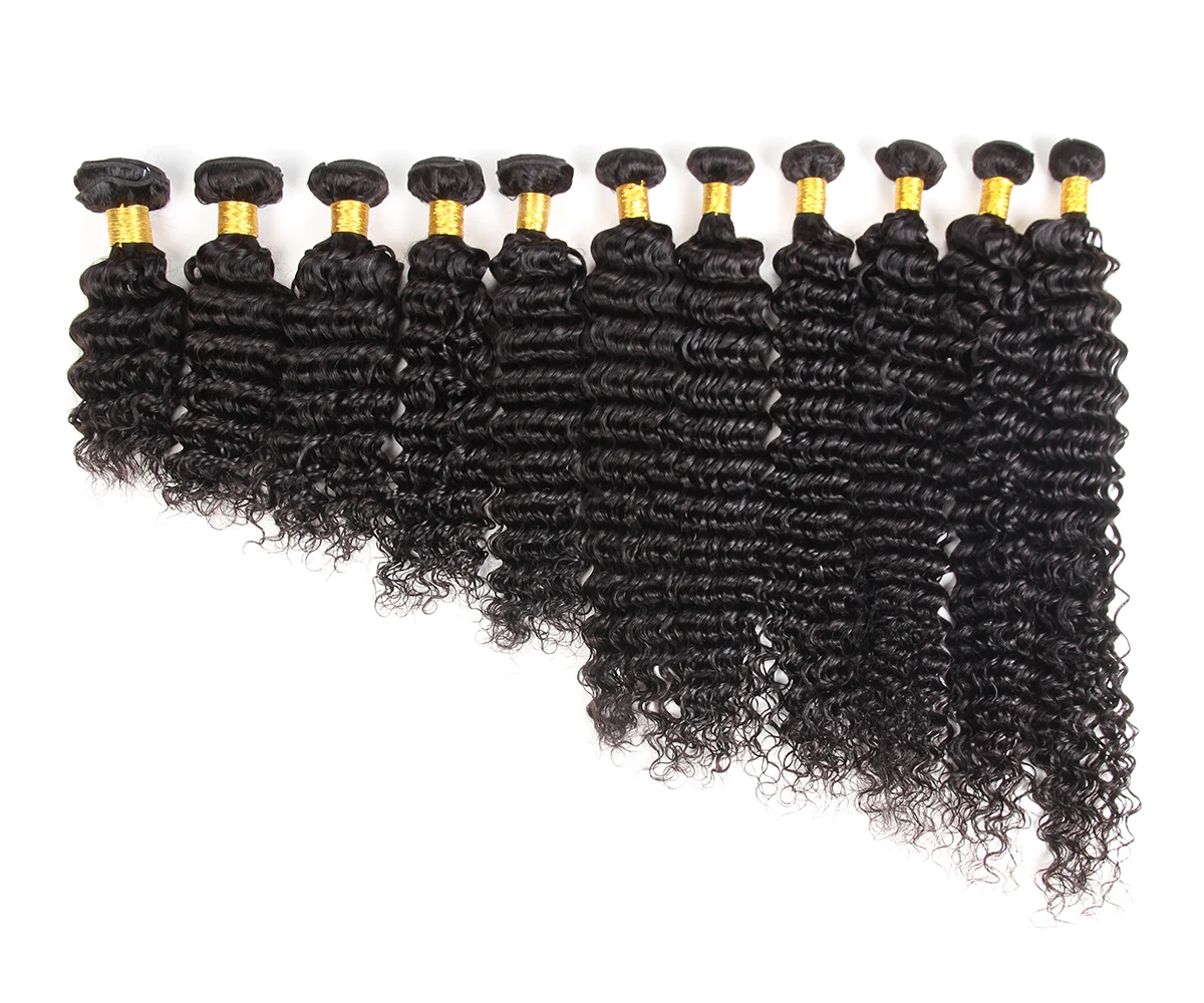 MEGALOOK 10a Mohawk Remy Tropical Natural Virgin Russian Deep Exotic Curly Hair Products