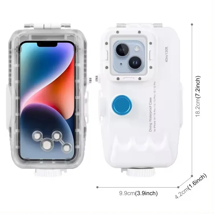 SinoDiving 2024 For IPhone 14 Plus 14 13 12 11 Pro Max 40m 130ft Phone Underwater Housing Cover Waterproof Phone Diving Case