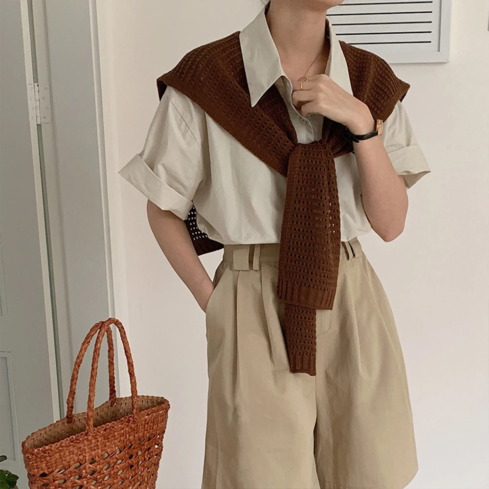 Newest Design Solid Color Scarf Wraps Shawls With Sleeves Collar Knitted Shawl Women Cape Wholesale Poncho For Casual