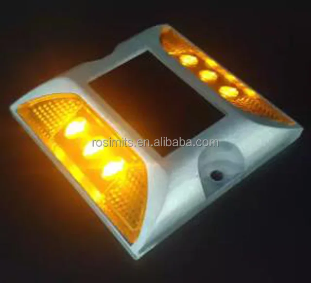ROSIMITS IP68 Waterproof Solar Road Stud Reflector Floor Light Flashing Parking Place Light