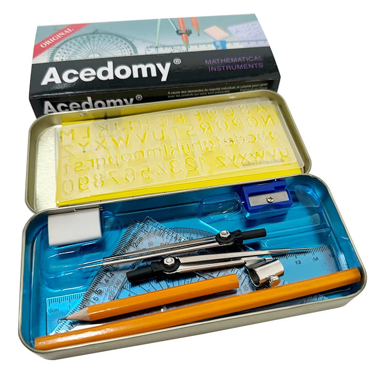 Factory customization 13pcs mathematical instrument set box making machine set