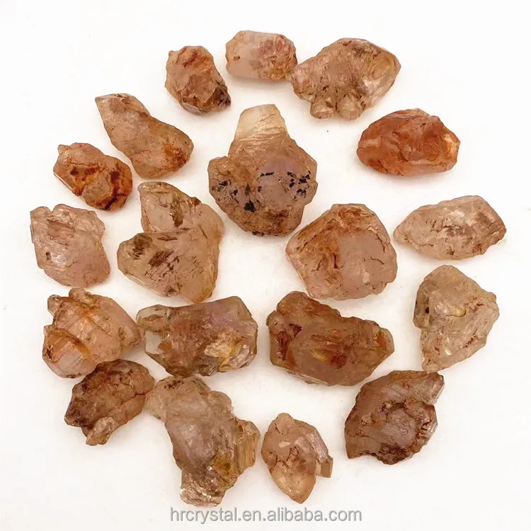 136 Healing Rough Gemstone Natural Red Argil Skeletal Quartz Raw Crystal Mineral Specimen